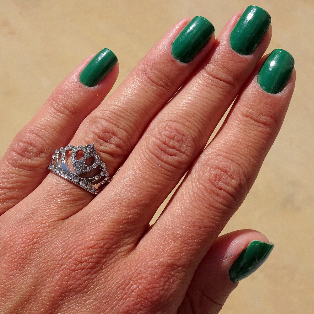 Silver and Clear Jewel Queen Crown Ring Size 6 - Picture 2 of 7